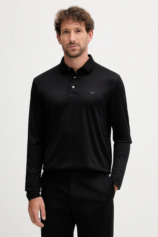 

Лонгслив Emporio Armani, черный