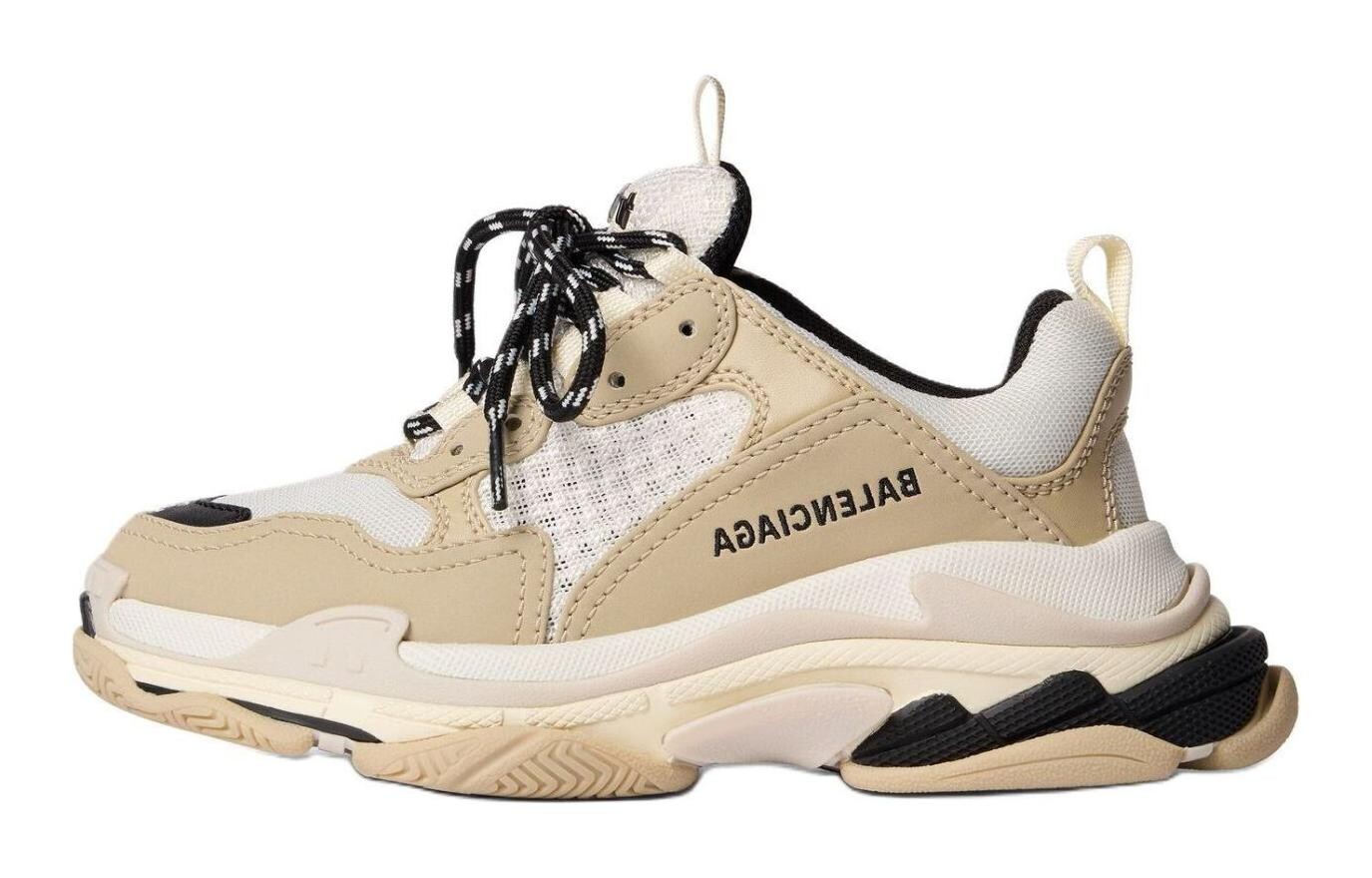 

Кроссовки Balenciaga Triple S с панелями, кремовый