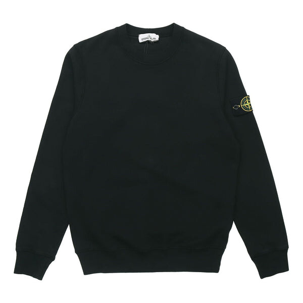 

Толстовка men's sleeve cotton round neck black Stone Island, черный