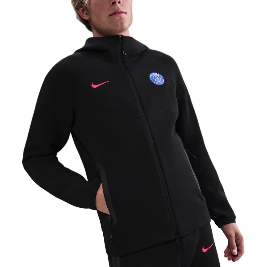 

Paris Saint-Germain Tech Windrunner мужская флисовая толстовка Total 90 Nike, черный
