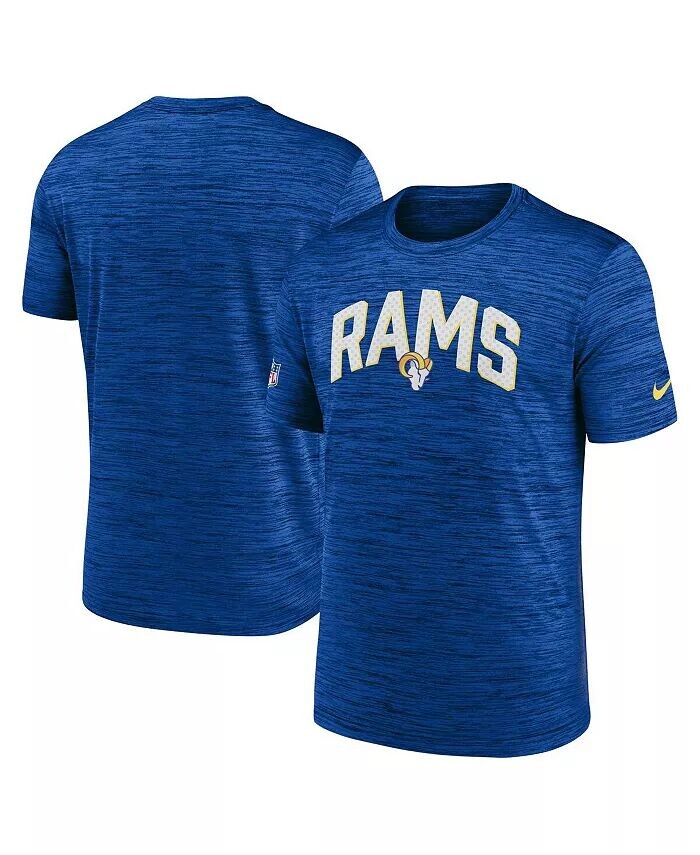 

Мужская футболка Royal Los Angeles Rams Sideline Velocity Athletic Stack Performance Nike, синий