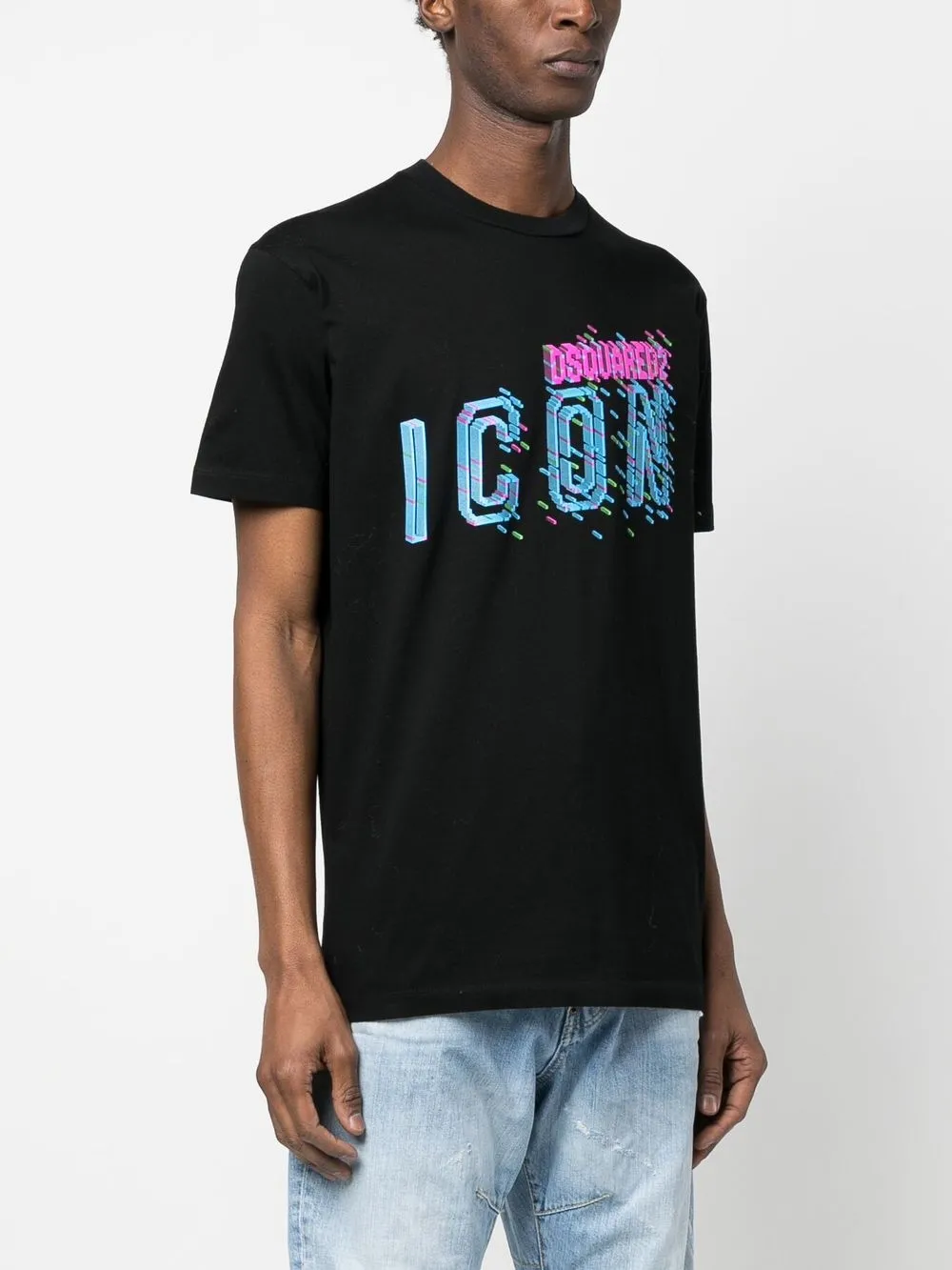 Футболка из хлопка с принтом "Иконка" Dsquared2, черный — фото 3