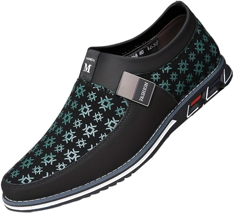 

Модные мужские деловые повседневные туфли, формальные прогулочные, большого размера для среднего возраста Fmshi, зеленый