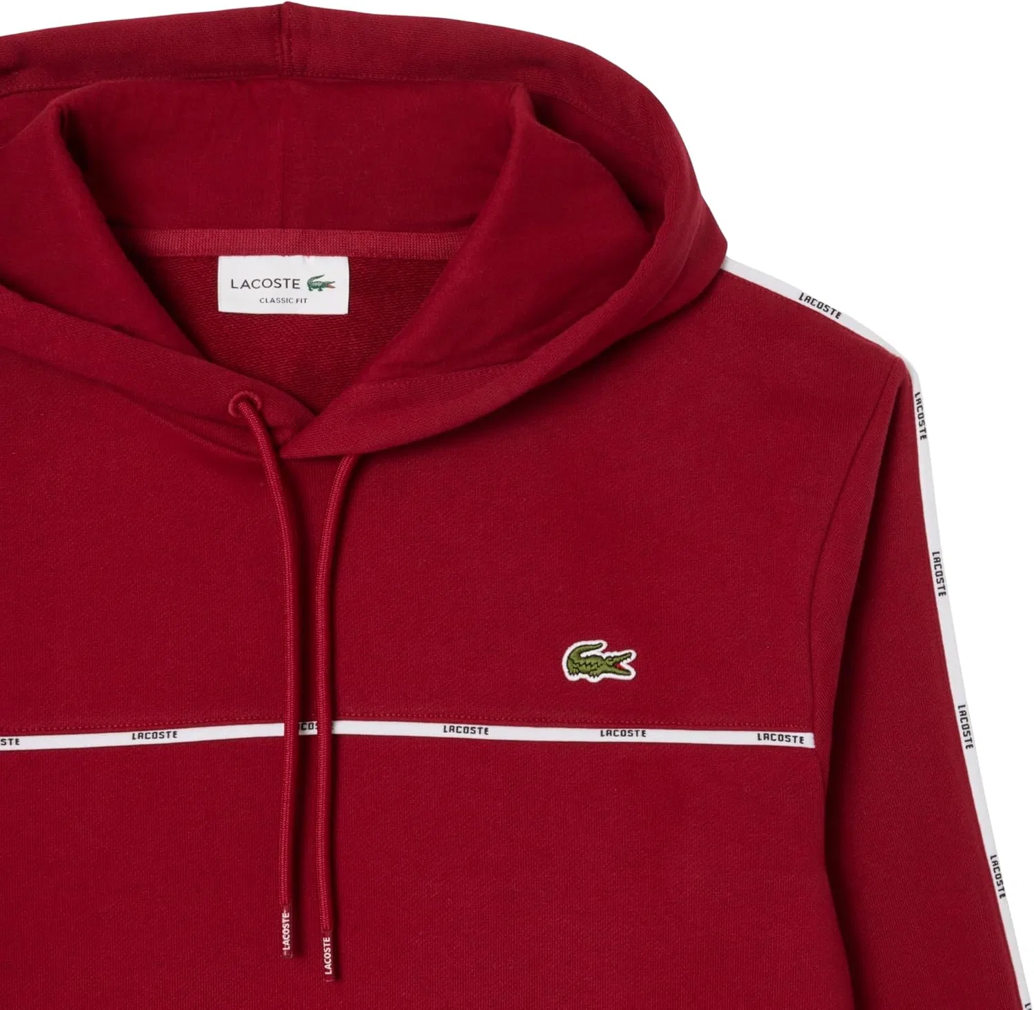 Флисовая кофта с капюшоном Lacoste, Burgundy — фото 2