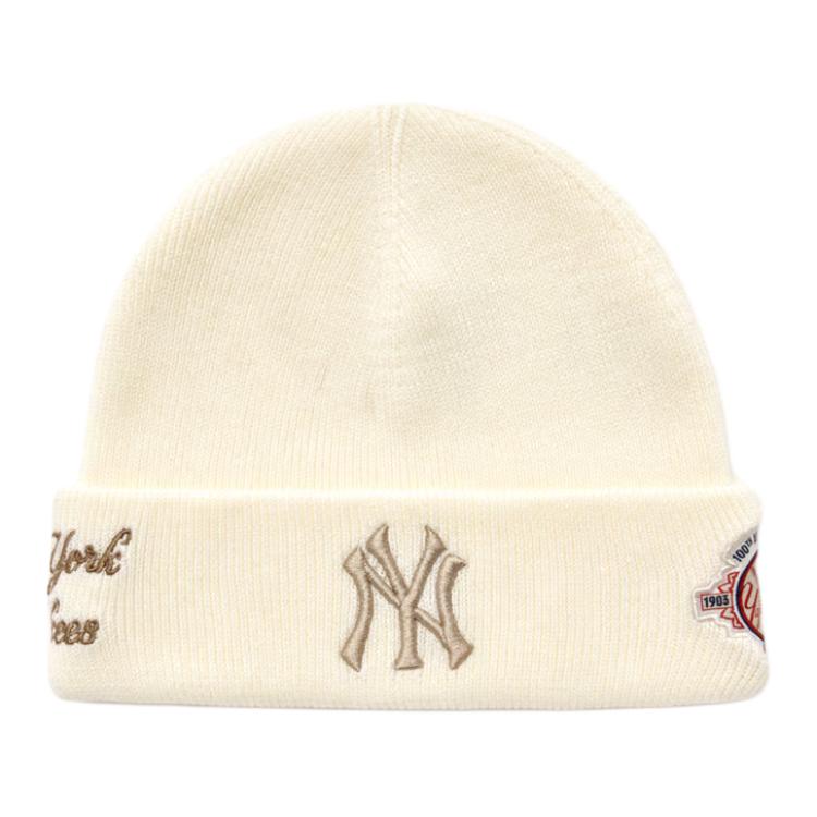 

MLB Кремовая унисекс шапка из полиэстера, Cream