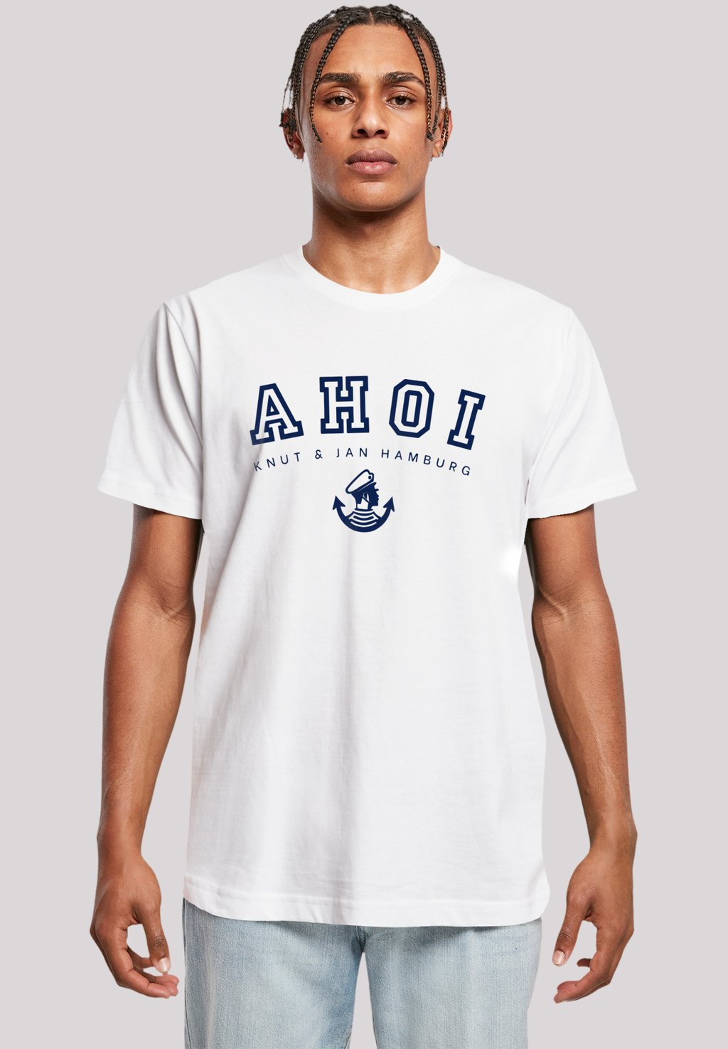 

Футболка с принтом AHOI KNUT JAN HAMBURG F4NT4STIC, белый