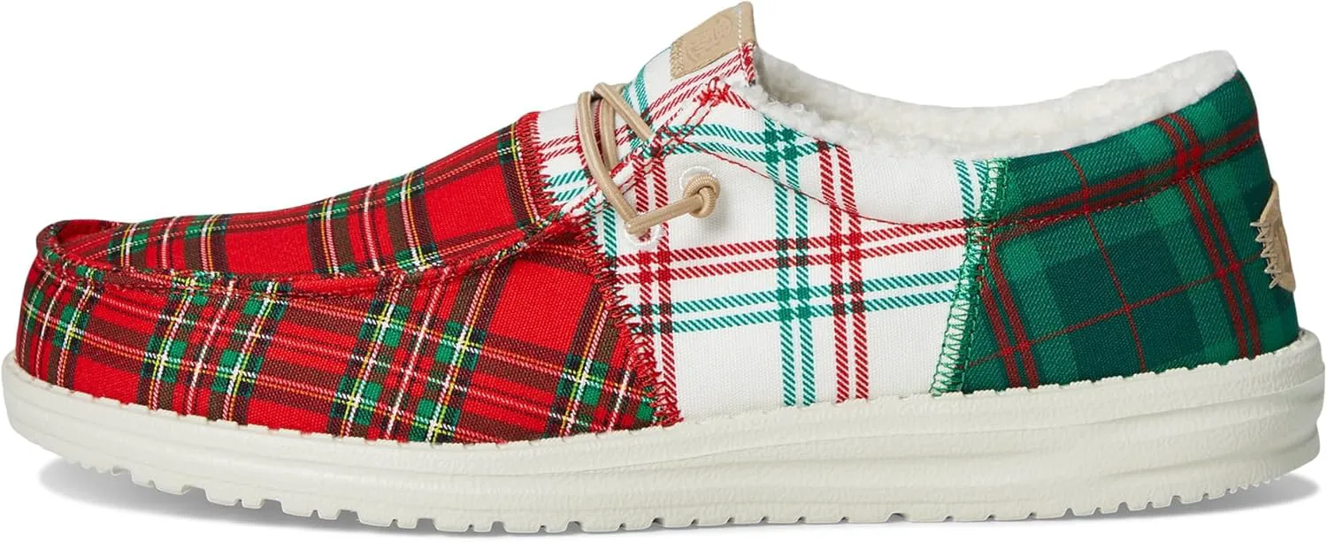 Hey Dude Mens Wally Tri Tartan Plaid HEYDUDE, красный/белый/зеленый — фото 4