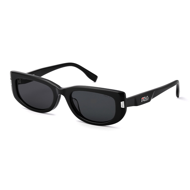 

FILA Прямоугольные солнцезащитные очки с пластиковой оправой Unisex, 700P Piano Black