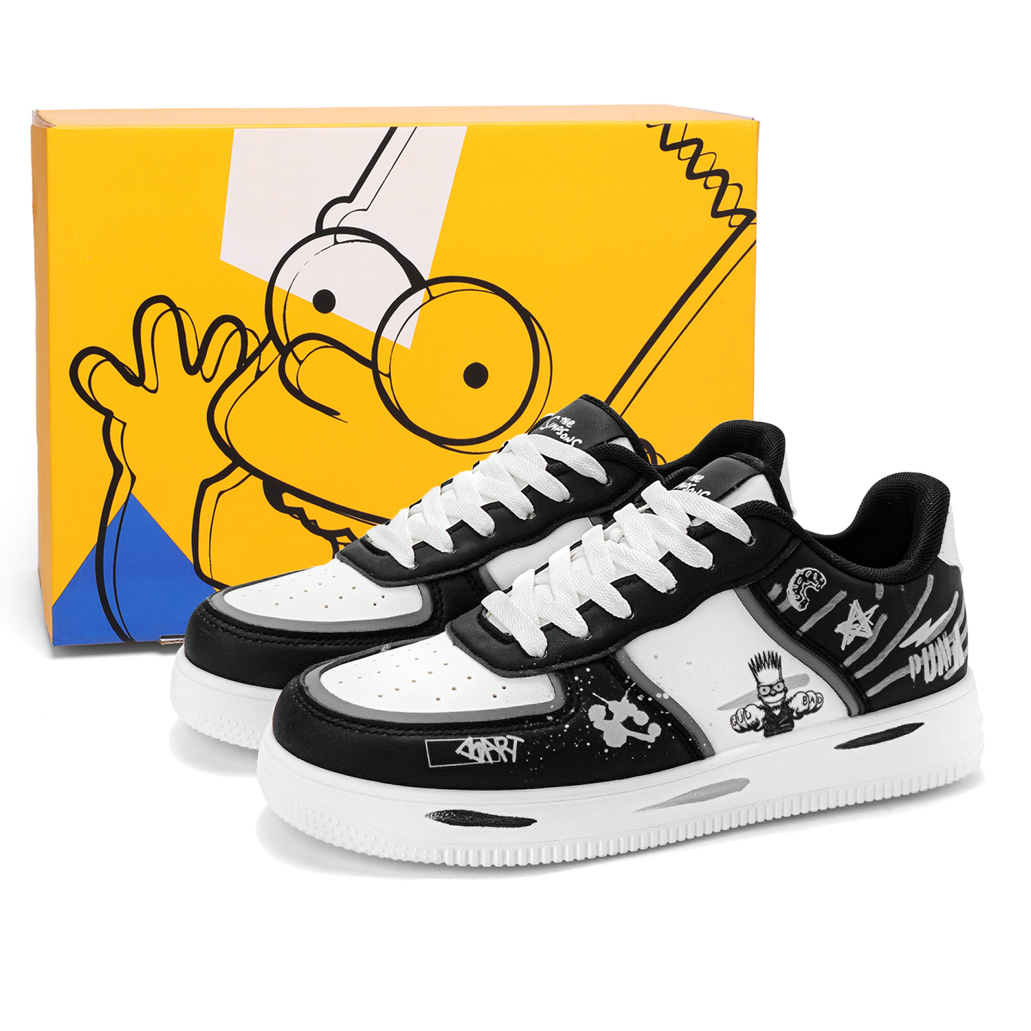 

The Simpsons Низкие скейтерские кроссовки унисекс черные, цвет Black