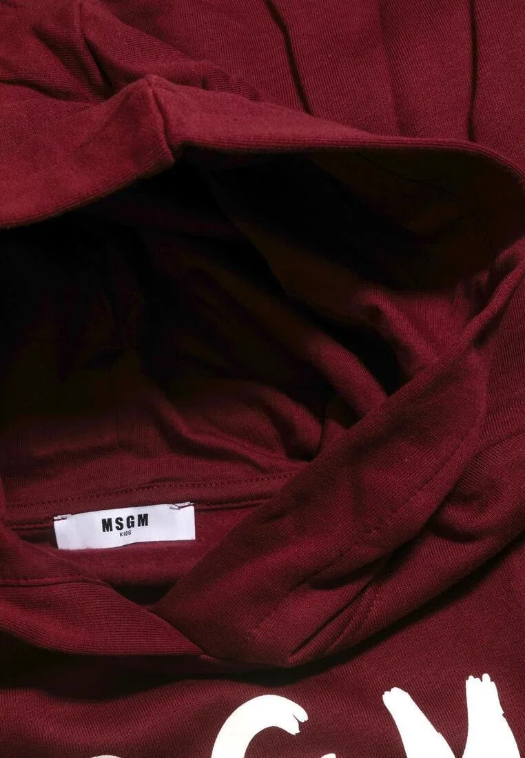 Худи детское, хлопок, белый Msgm — фото 3