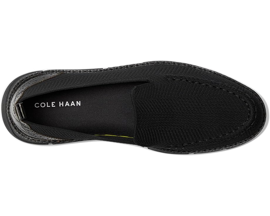 Лоферы Cole Haan Zerogrand Revel Stitchlite Venetians, цвет Black Knit/Croc Print/Black — фото 2