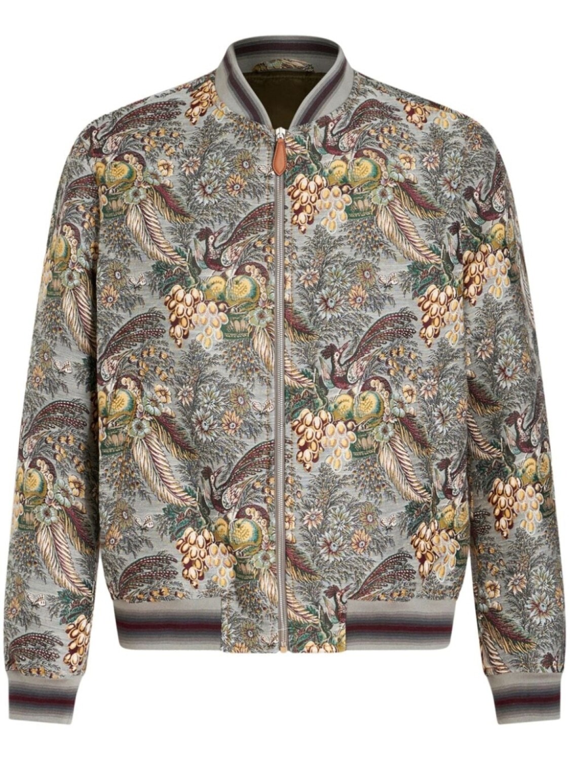 

ETRO жаккардовый бомбер с узором, зеленый