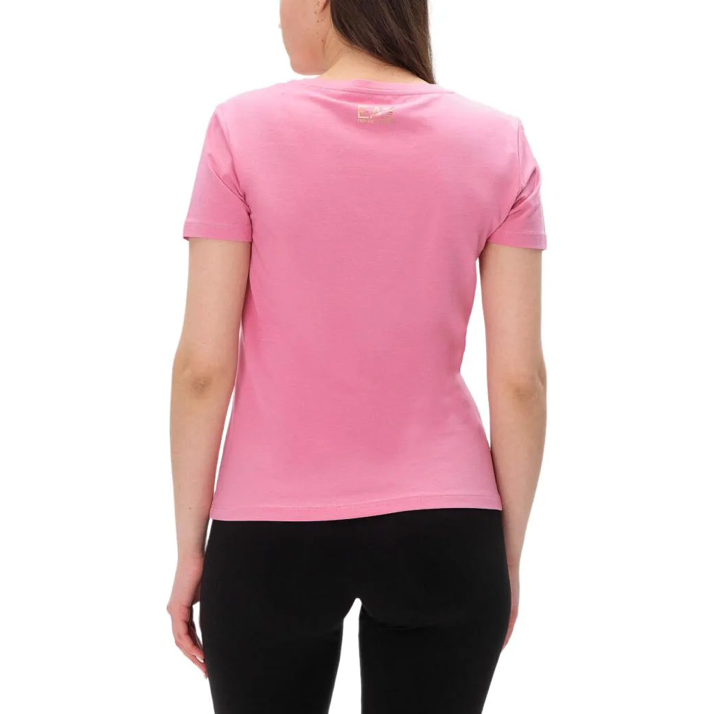 

EMPORIO ARMANI EA7 Футболка с анималистичным принтом для женщин Pink, Розовый, EMPORIO ARMANI EA7 Футболка с анималистичным принтом для женщин Pink