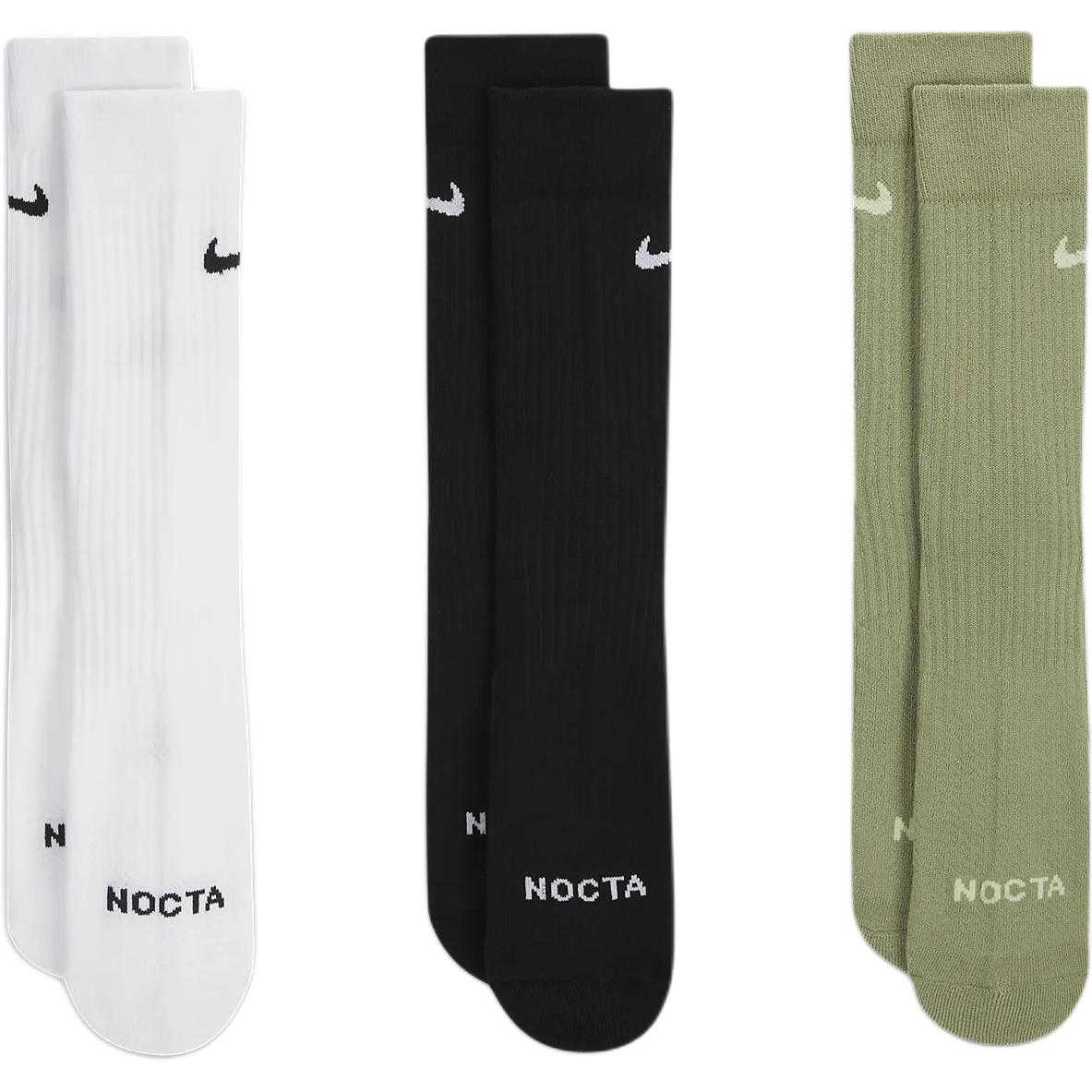 

Носки Nocta Crew, 3 шт Nike, 3 Pack (White+Black+Green)