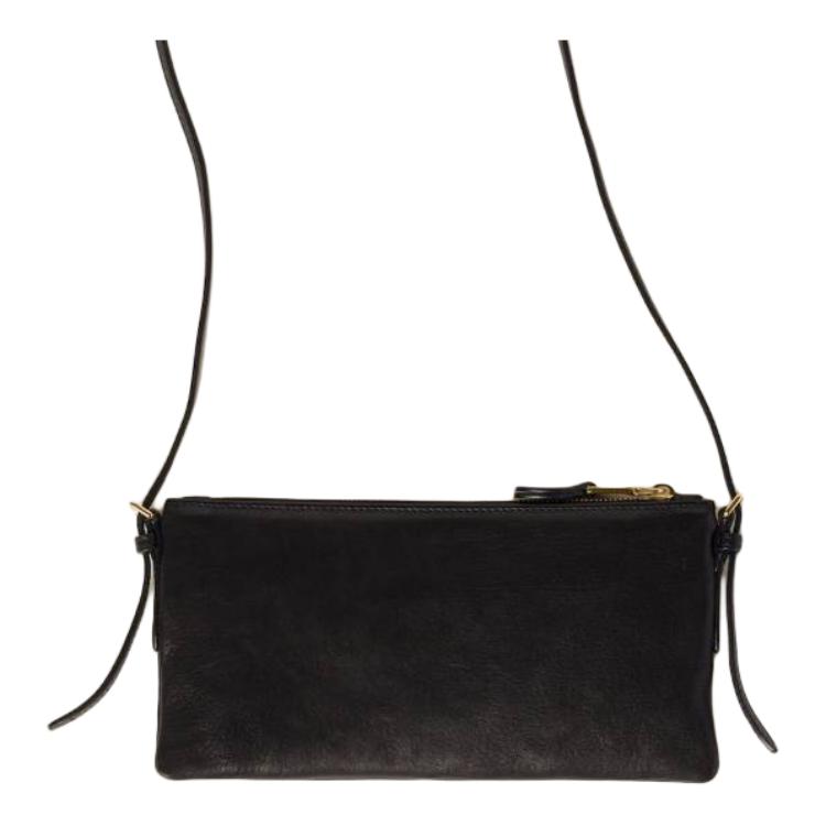 MIU MIU Клатч из овчины, кросс-боди, мини-сумка через плечо женская black — фото 3