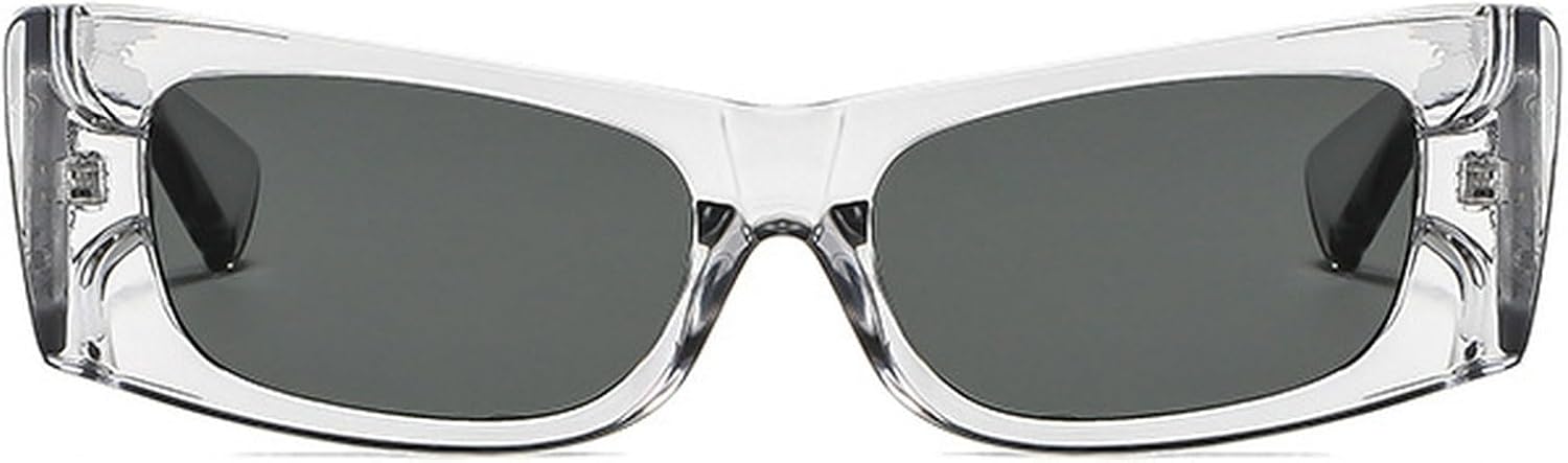 

Женские солнцезащитные очки в стиле панк Y2K, маленькие прямоугольные, винтажные, для активного отдыха, «кошачий глаз», для путешествий, защита от УФ-излучения UV400 mincl, Gray