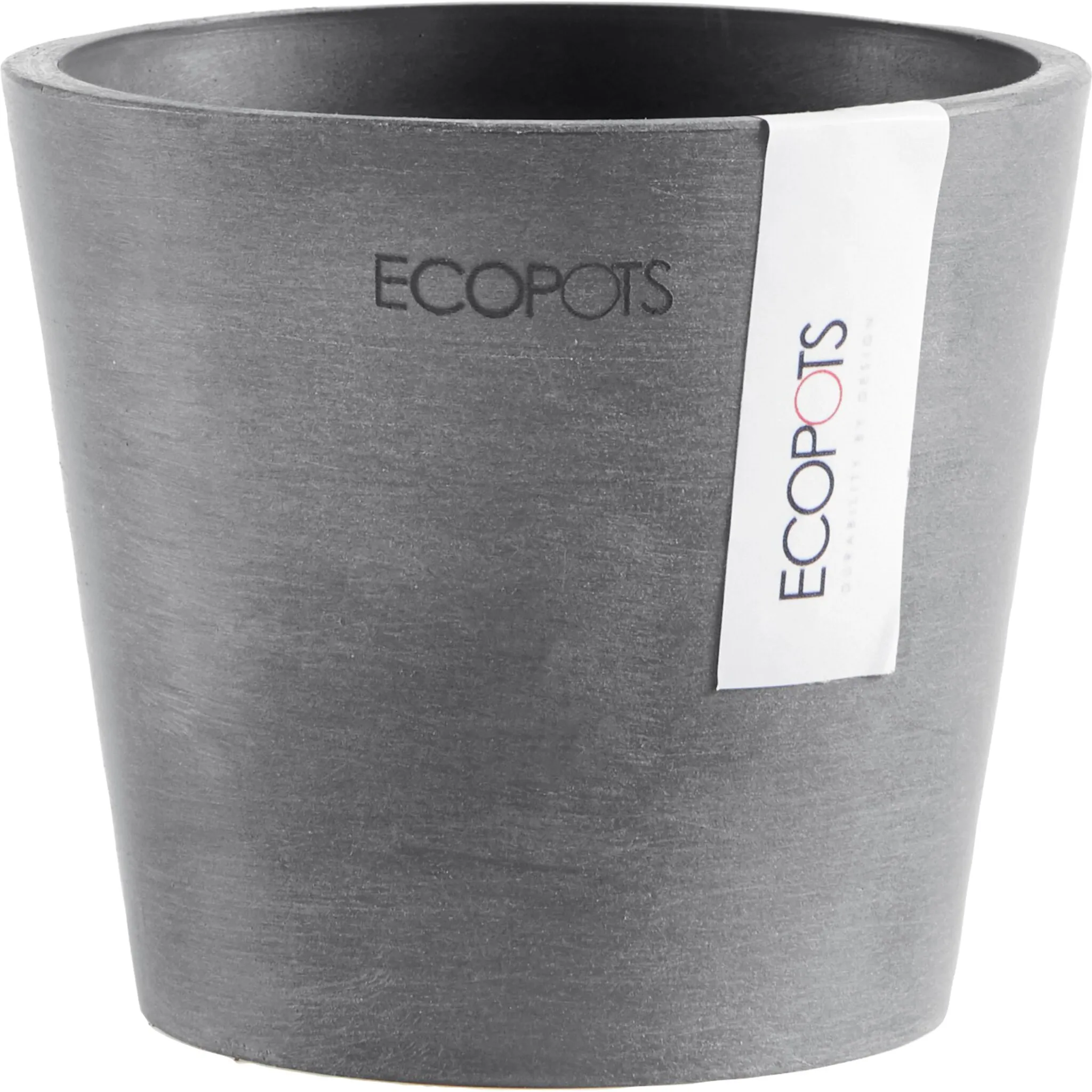 

Цветочный горшок ECOPOTS «AMSTERDAM Mini Grey», ШxГxВ: 10,5x10,5x9,2 см, серый