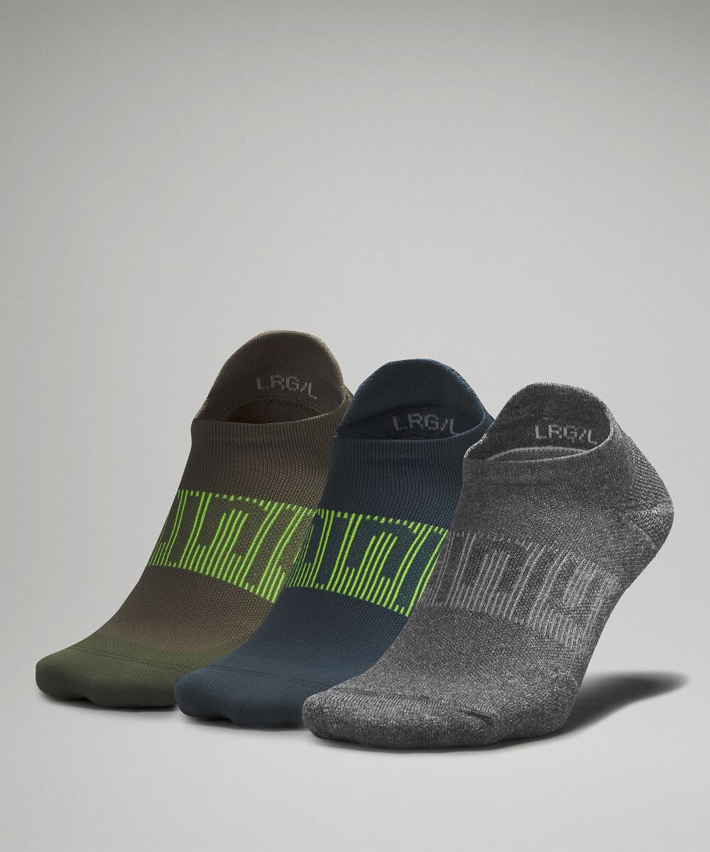 

Мужские носки Power Stride Tab 3 шт Lululemon, серый