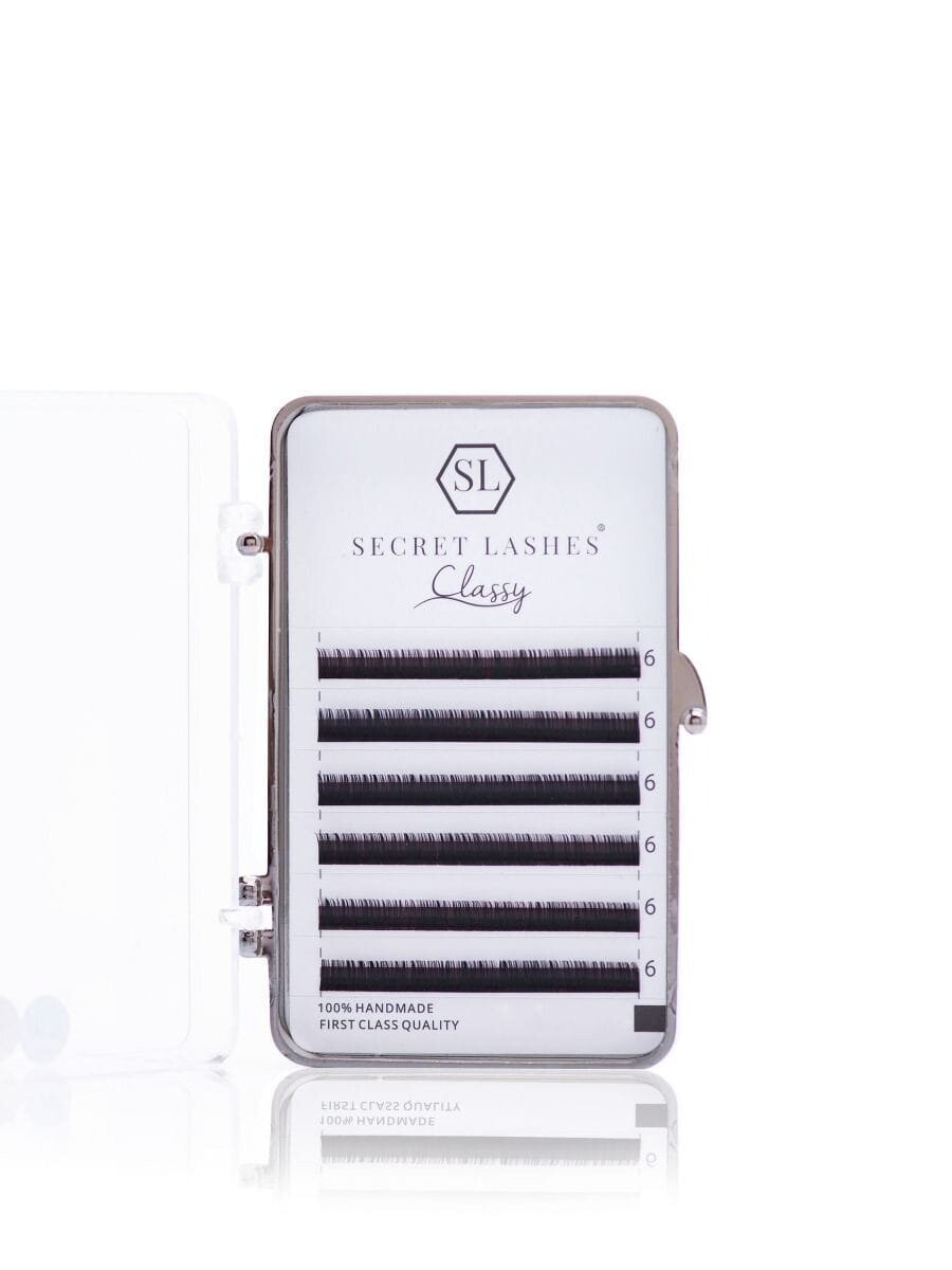 

Secret Lashes - Ресницы Classy D 0,20мм 7 мм - идеально подходят для метода 1:1 - 6 полосок