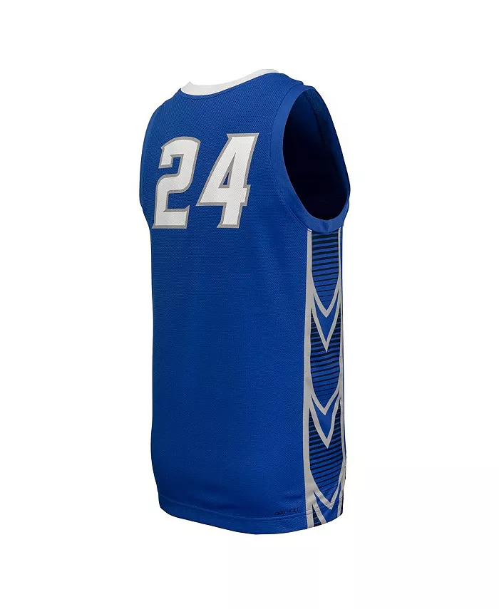 Мужская баскетбольная реплика футболки Creighton Bluejays синего цвета Nike — фото 2