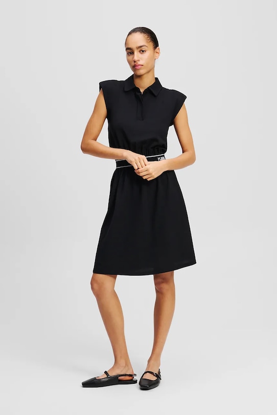 

Хлопковое платье Karl Lagerfeld, черный