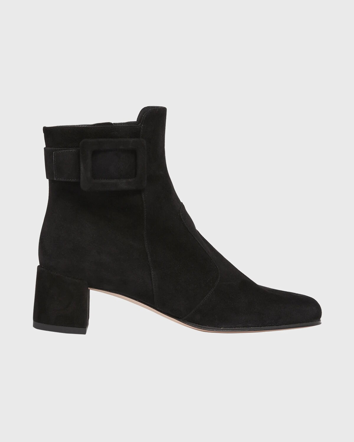 Замшевые ботильоны Tres Vivier с пряжками до щиколотки Roger Vivier, цвет Nero