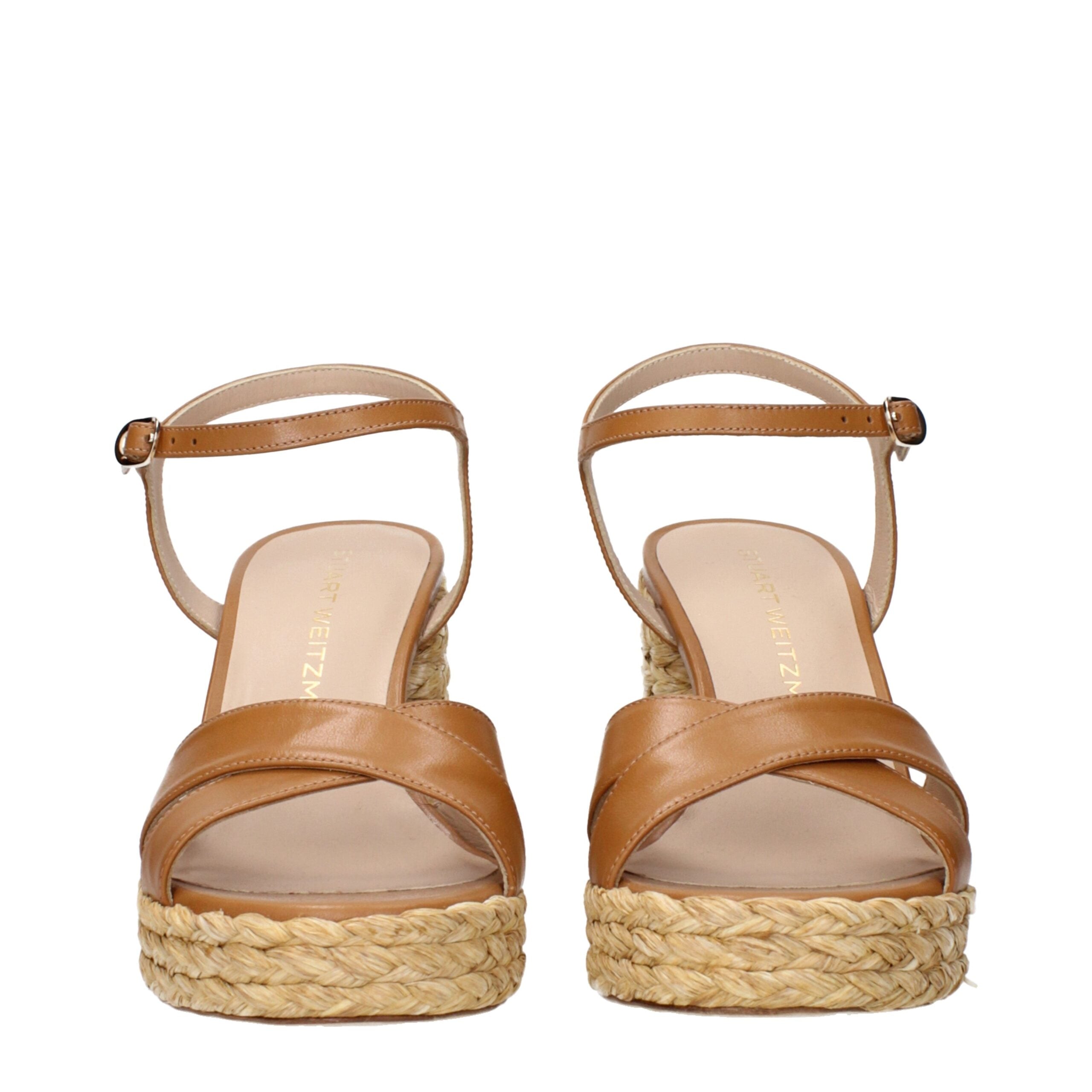 Женские кожаные туфли на платформе Stuart Weitzman, коричневый — фото 3