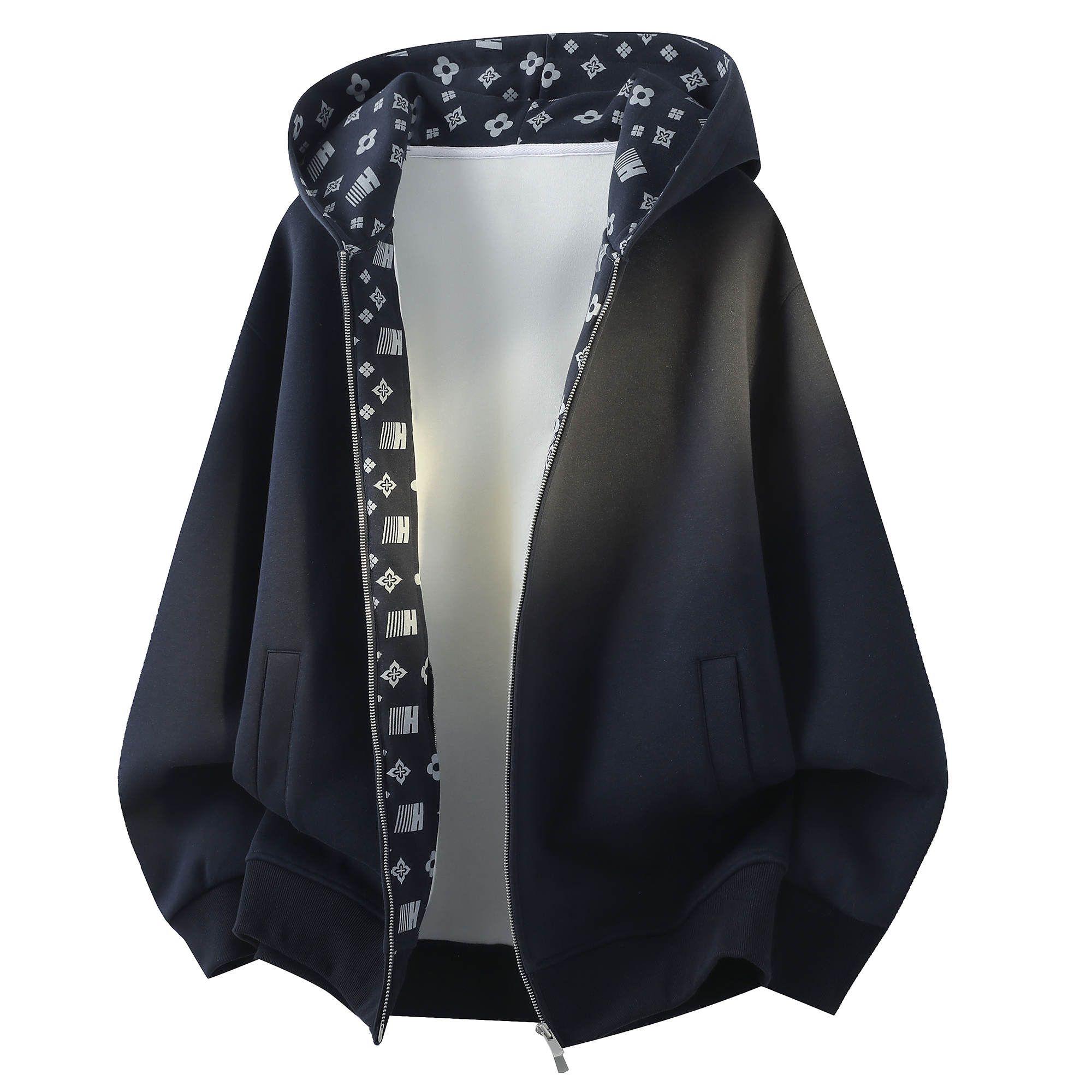 

Толстовка Unisex Hooded Moderate Cardigan X1617, темно-синий top