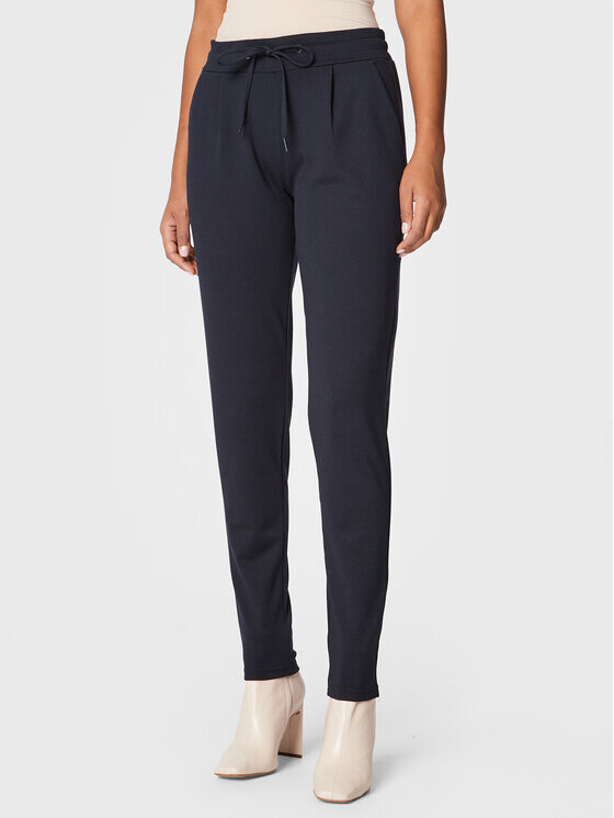 

Брюки из ткани regular fit Ichi, синий