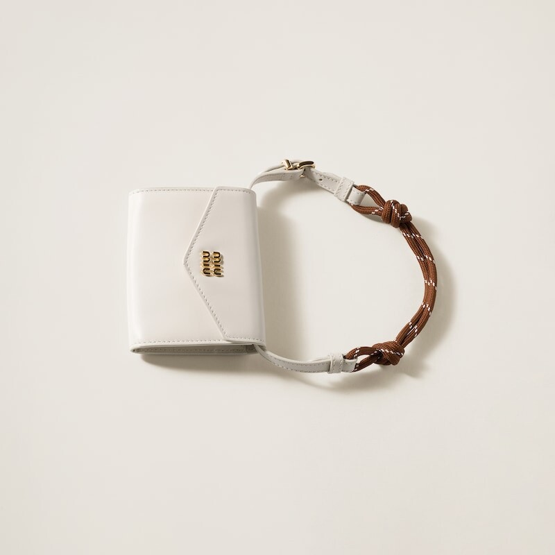 

Кожаный кошелек через плечо Miu Miu, коричневый