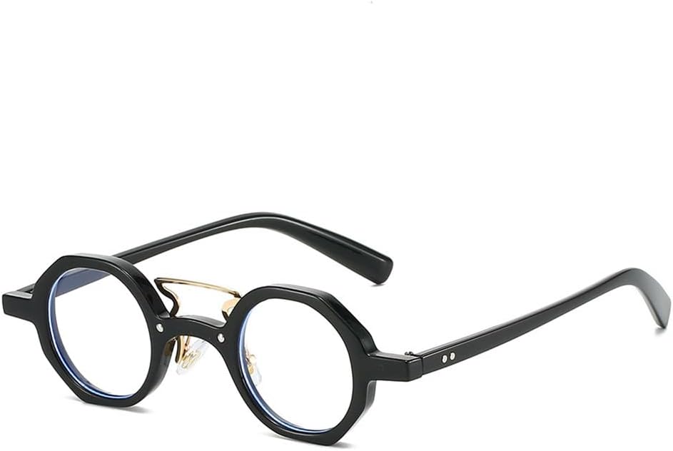 

Круглые женские солнцезащитные очки UV400 с двойной перемычкой, панк-стиль, заклепки, градиентный дизайн, для занятий спортом на открытом воздухе и верховой езды UYPTK, Black Clear