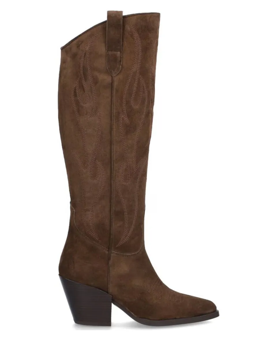 

Женские детские сапоги из шелковой кожи с нескользящей подошвой и застежкой-молнией Alpe, коричневый