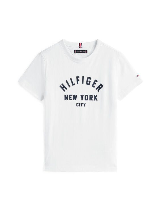 Футболка обычного кроя Curved Graphic KB0KB09800 Tommy Hilfiger, белый — фото 4