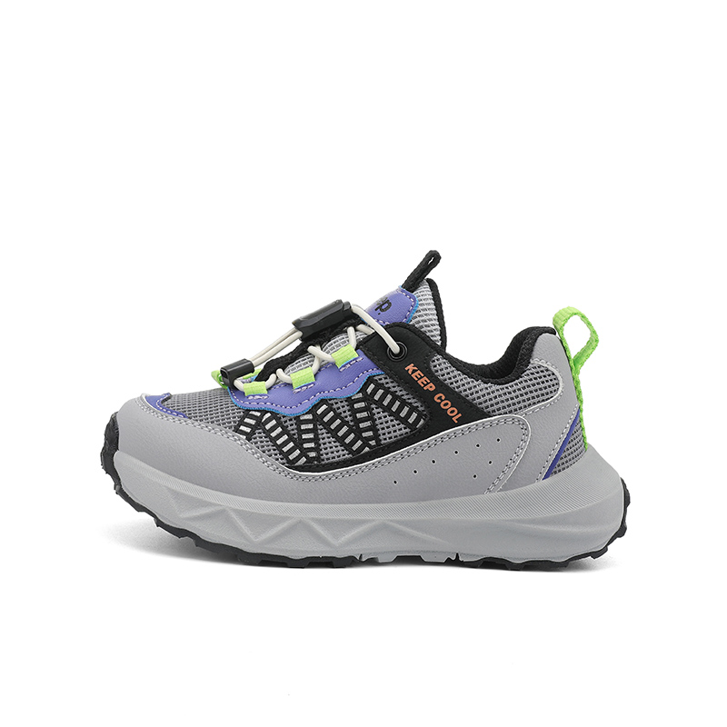 

Противоскользящие, амортизирующие, износостойкие, дышащие, повседневные кроссовки для детей Jeep, фиолетовый/черный/серый