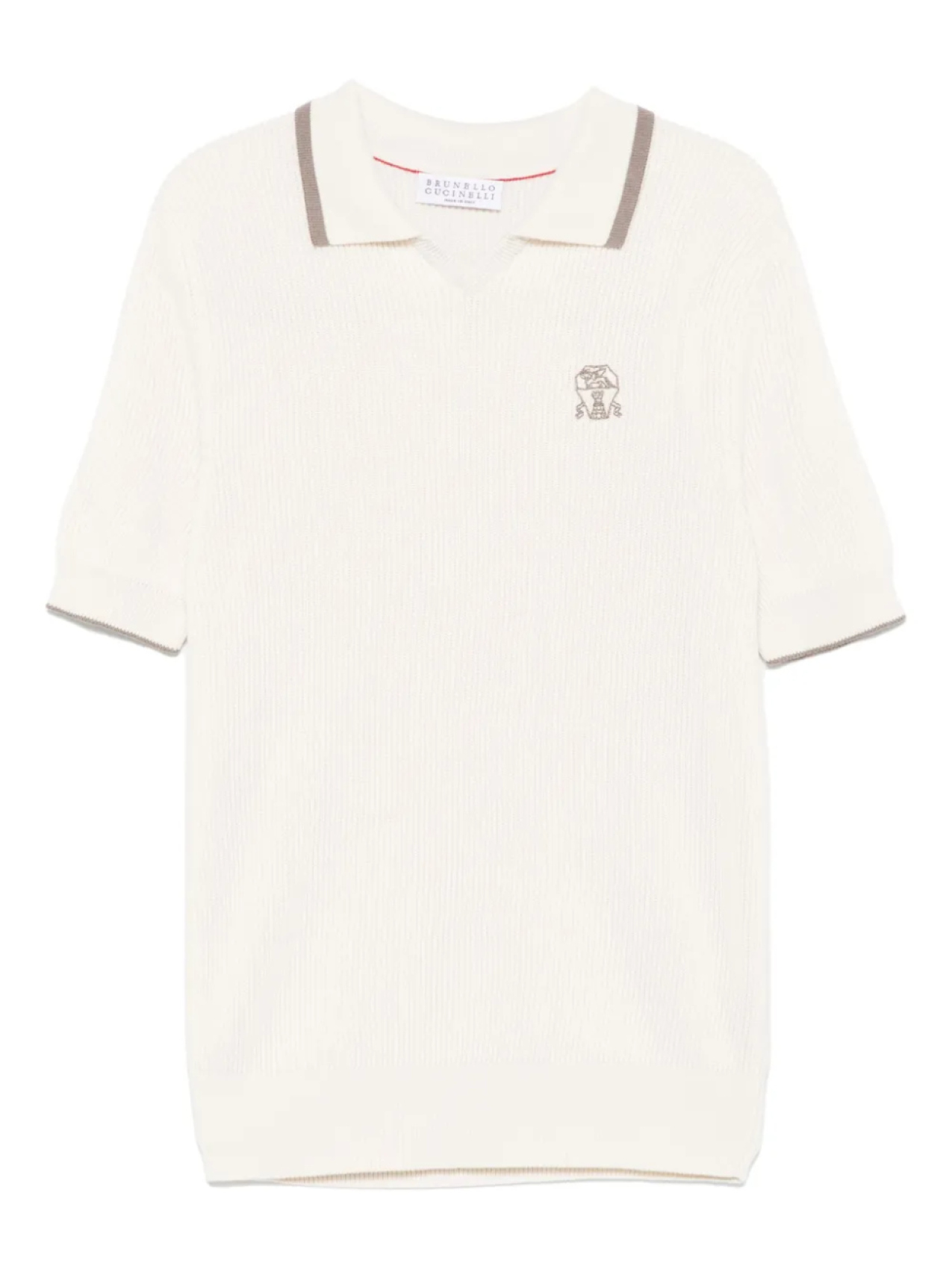 

Футболка в рубчик Brunello Cucinelli Kids, нейтральный