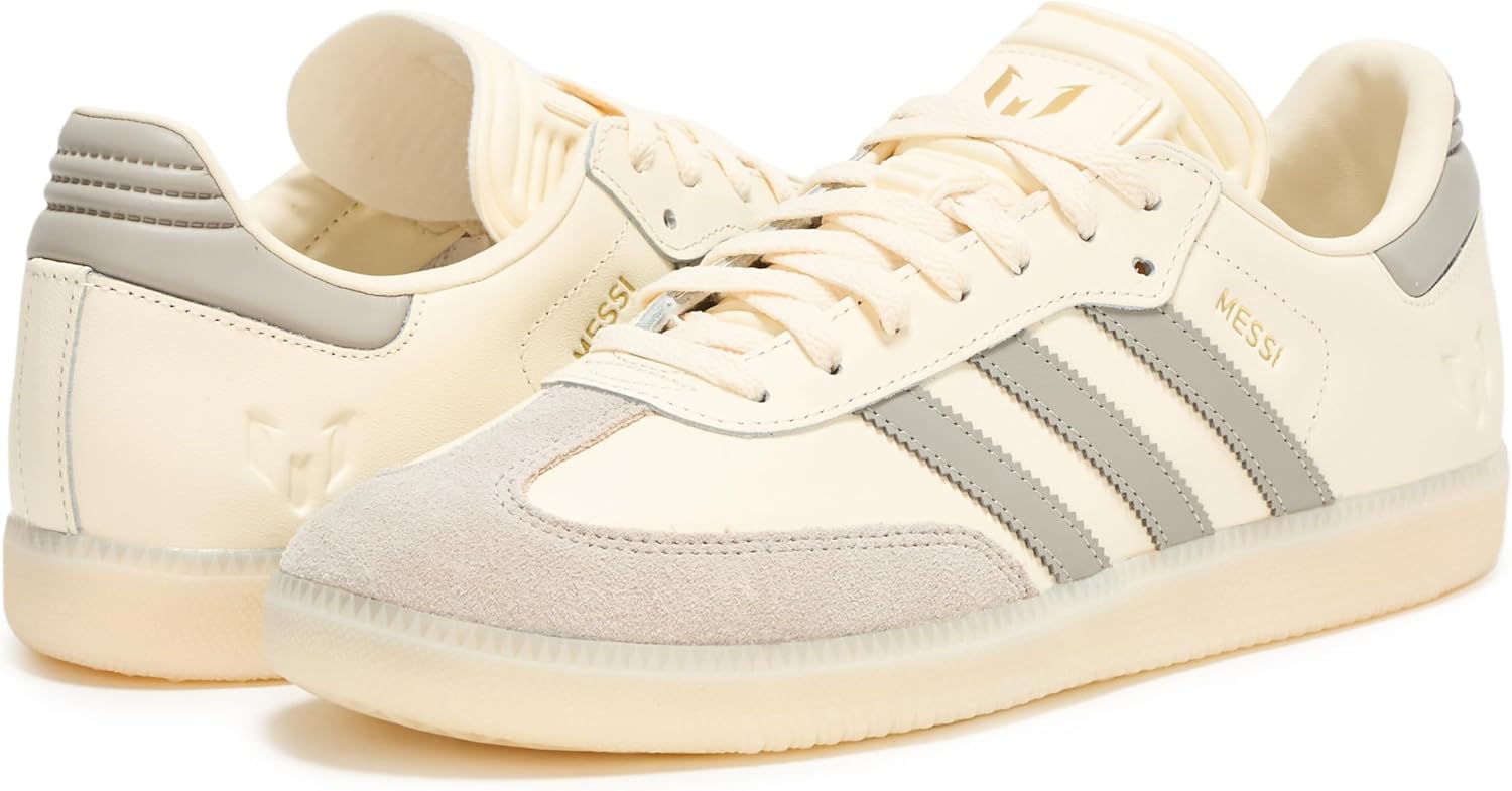 Мужские кроссовки Adidas Samba Messi, белый/коричневый/кремовый/светло-коричневый — фото 3