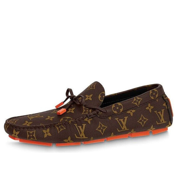 

Кроссовки lv driver moccasin shoes 'brown monogram with orange' Louis Vuitton, коричневый