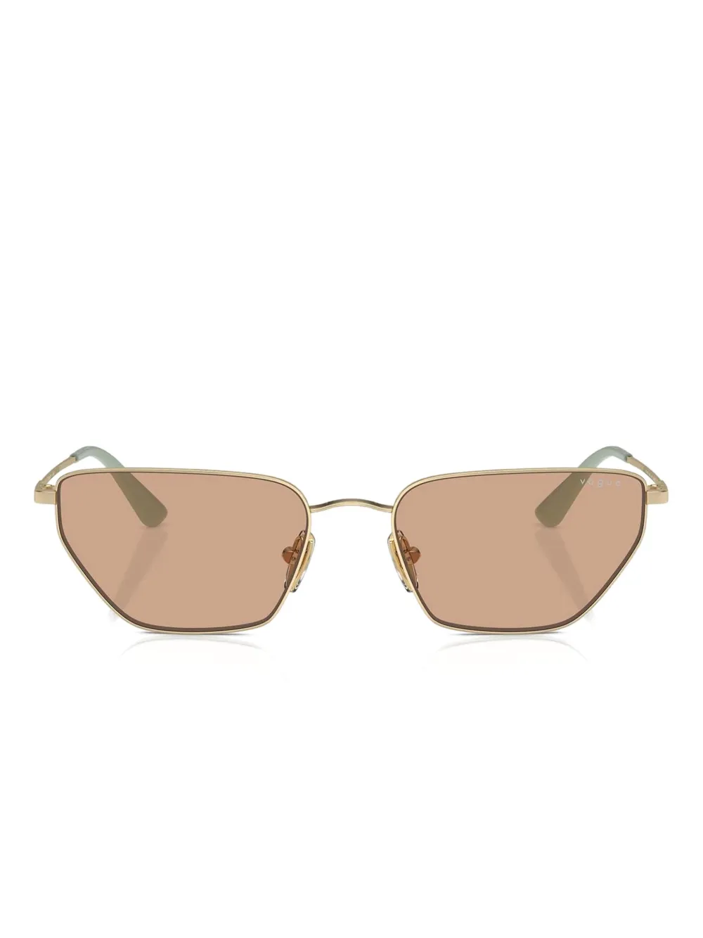 

Солнцезащитные очки в геометричной оправе Vogue, золотистый