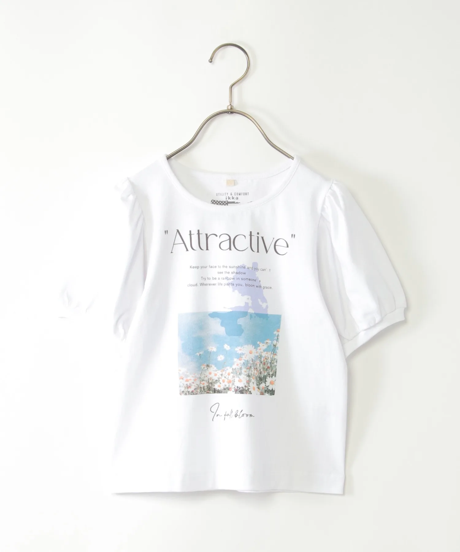 Футболка для детей и взрослых с puff sleeves ikka off-white