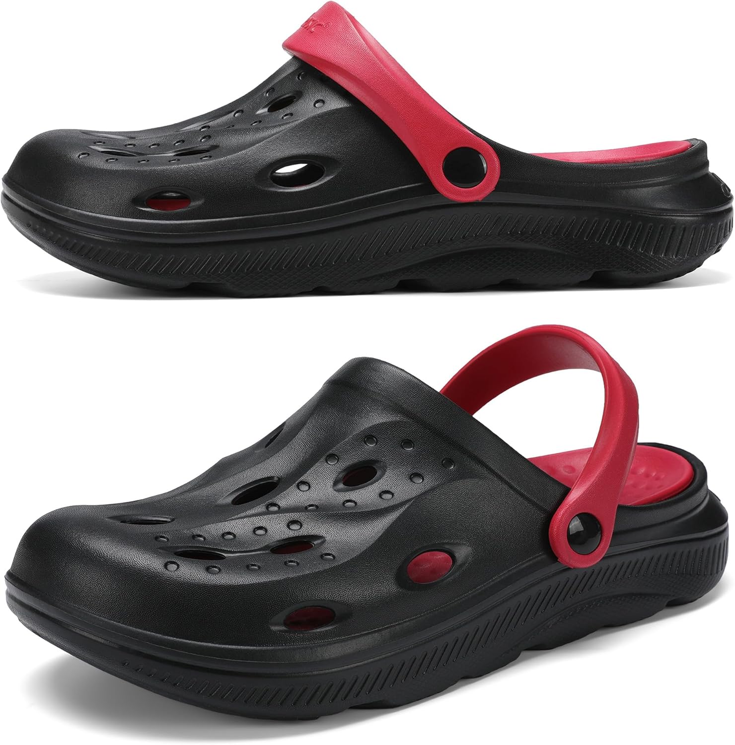 

Сабо с поддержкой свода стопы, мужские и женские садовые тапочки, легкие пляжные тапочки для отдыха на природе, восстановительные сандалии со съемными толстыми стельками Ozlook, красный