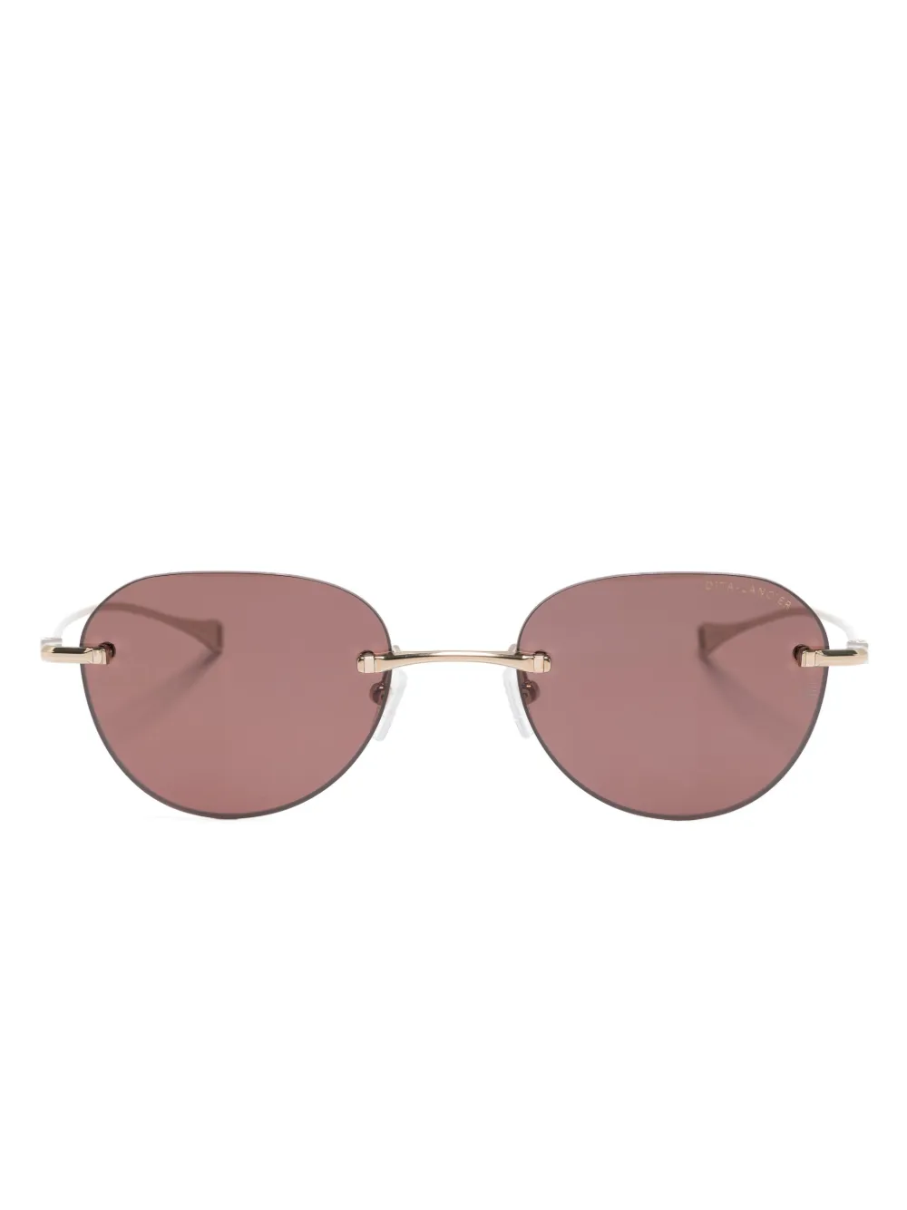 

Солнцезащитные очки в круглой оправе Dita Eyewear, золотой