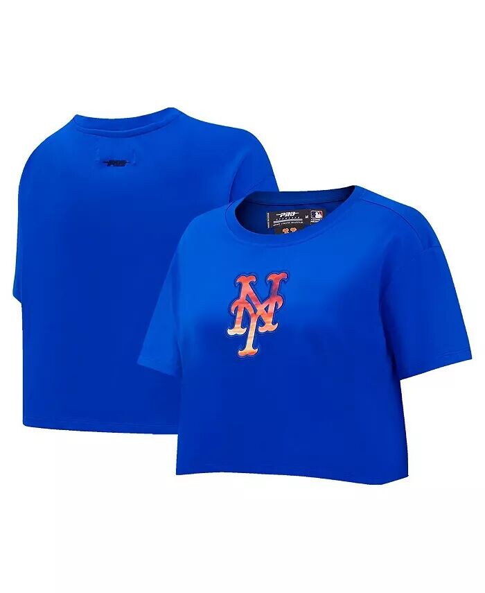 

Женская укороченная футболка свободного кроя Royal New York Mets Painted Sky Pro Standard, синий