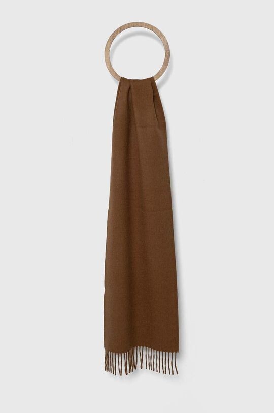 

Шерстяной шарф Weekend Max Mara, коричневый