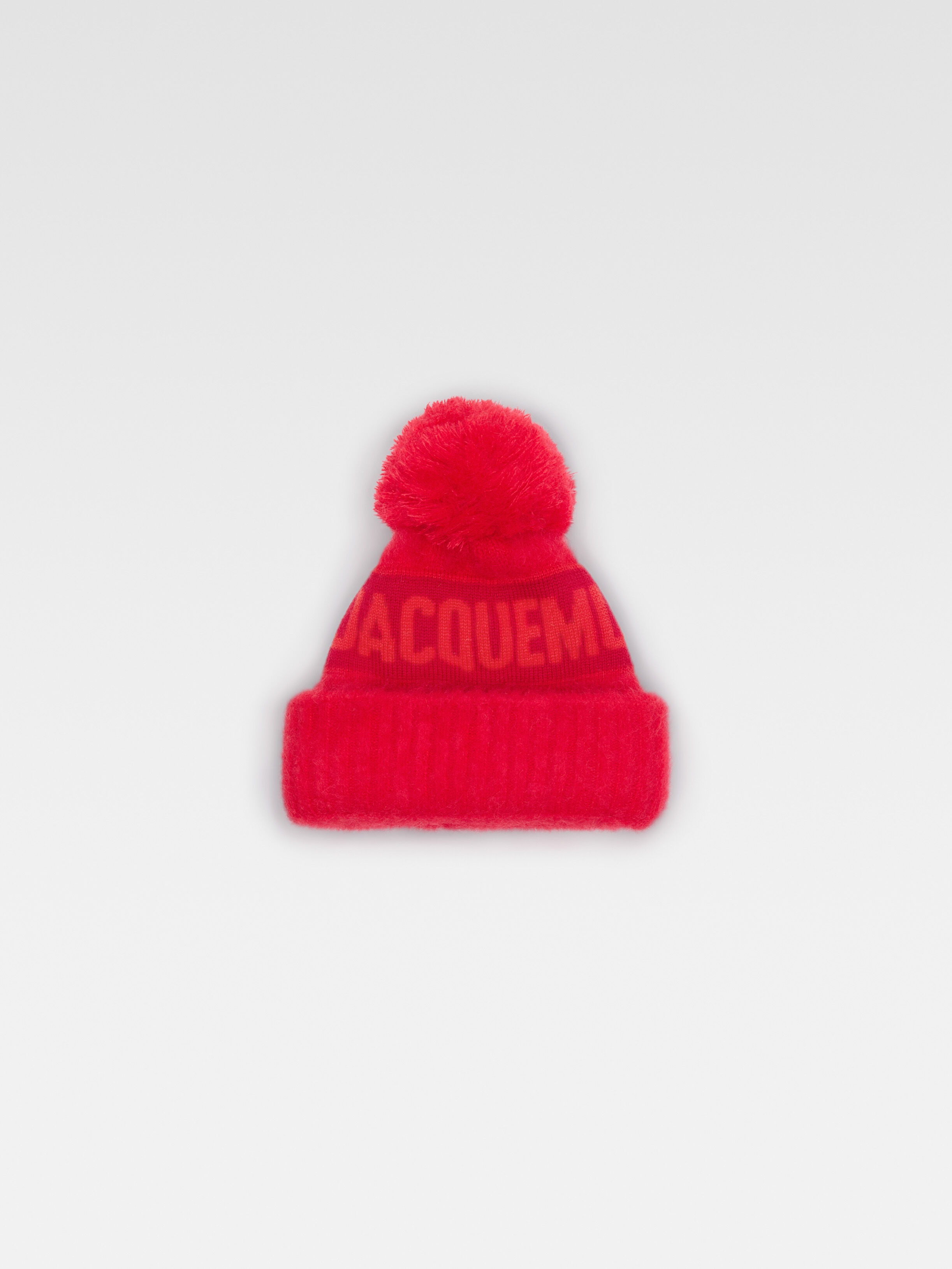 

Шапочка из мохера JACQUEMUS The winter beanie, красный