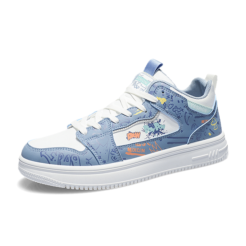 

GOBLIN SHARKS 1759 Амортизирующие износостойкие низкие скейтерские кроссовки для мужчин с эффектом увеличения роста синие, цвет Blue