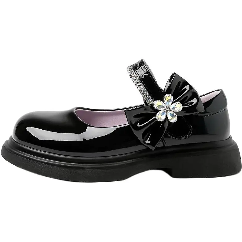 

Коллекция Princess Shoe устойчивые к истиранию низкие детские кожаные туфли Kids' Teenmix, черный