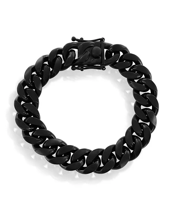 

Браслет Miami Cuban Link из нержавеющей стали 14 мм Metallo, black