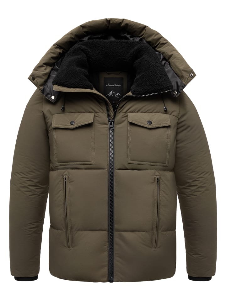 

Зимняя куртка RENTON оливкового цвета Amaci&Sons