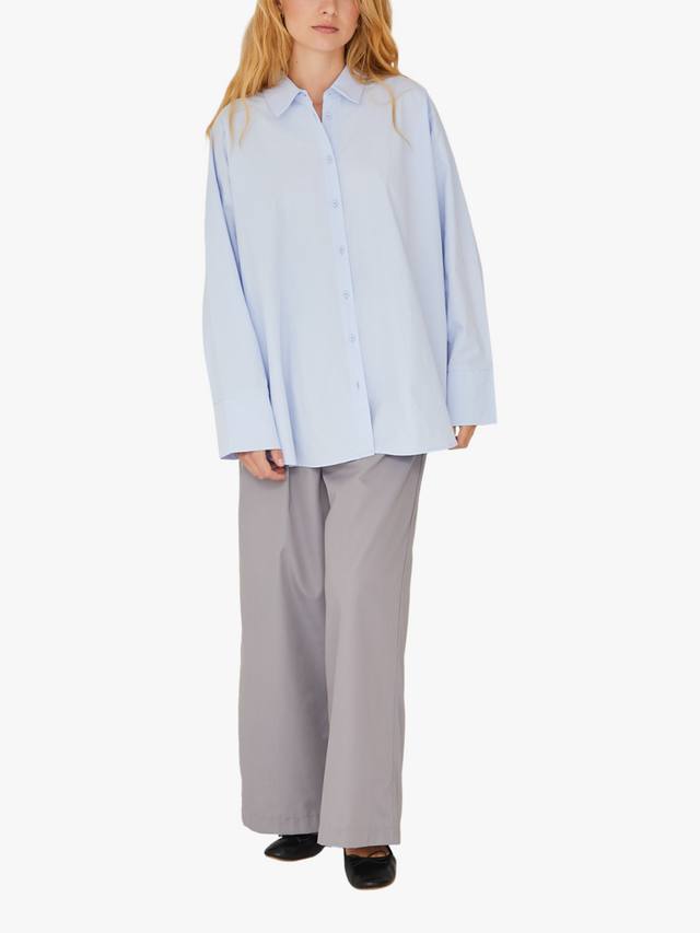 

Магнолия оверсайз хлопковая рубашка A-VIEW, Light Blue