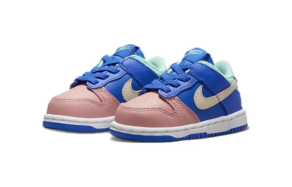 Кроссовки Dunk Low SE Salmon Toe TD Nike, Royal Blue/Rising Emerald Green/Stardust Red/Dune White — фото 4
